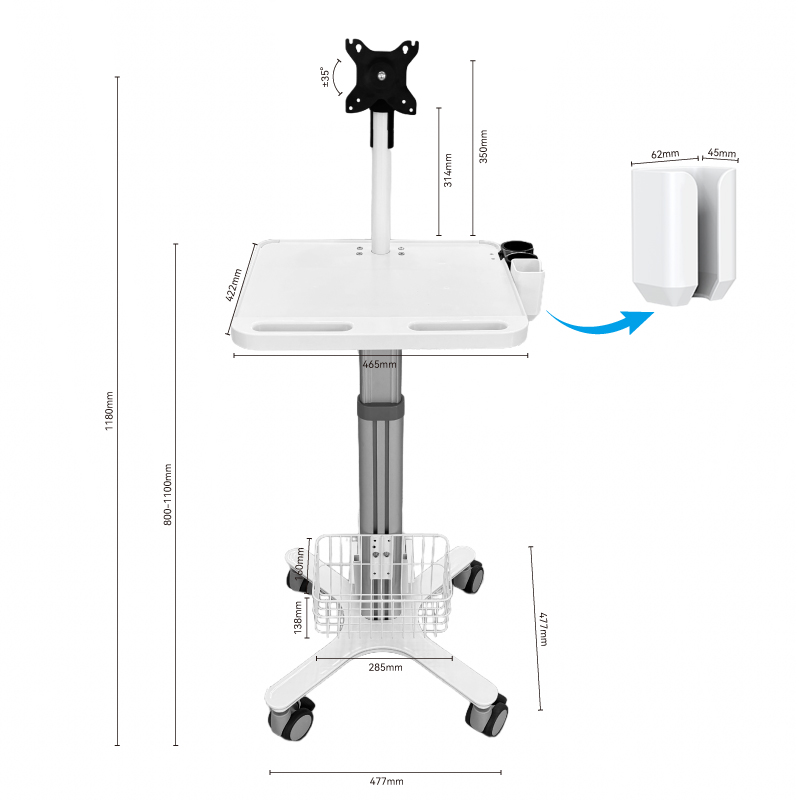 Premium Mobile Medical Cart Premium Mobile Medical Cart